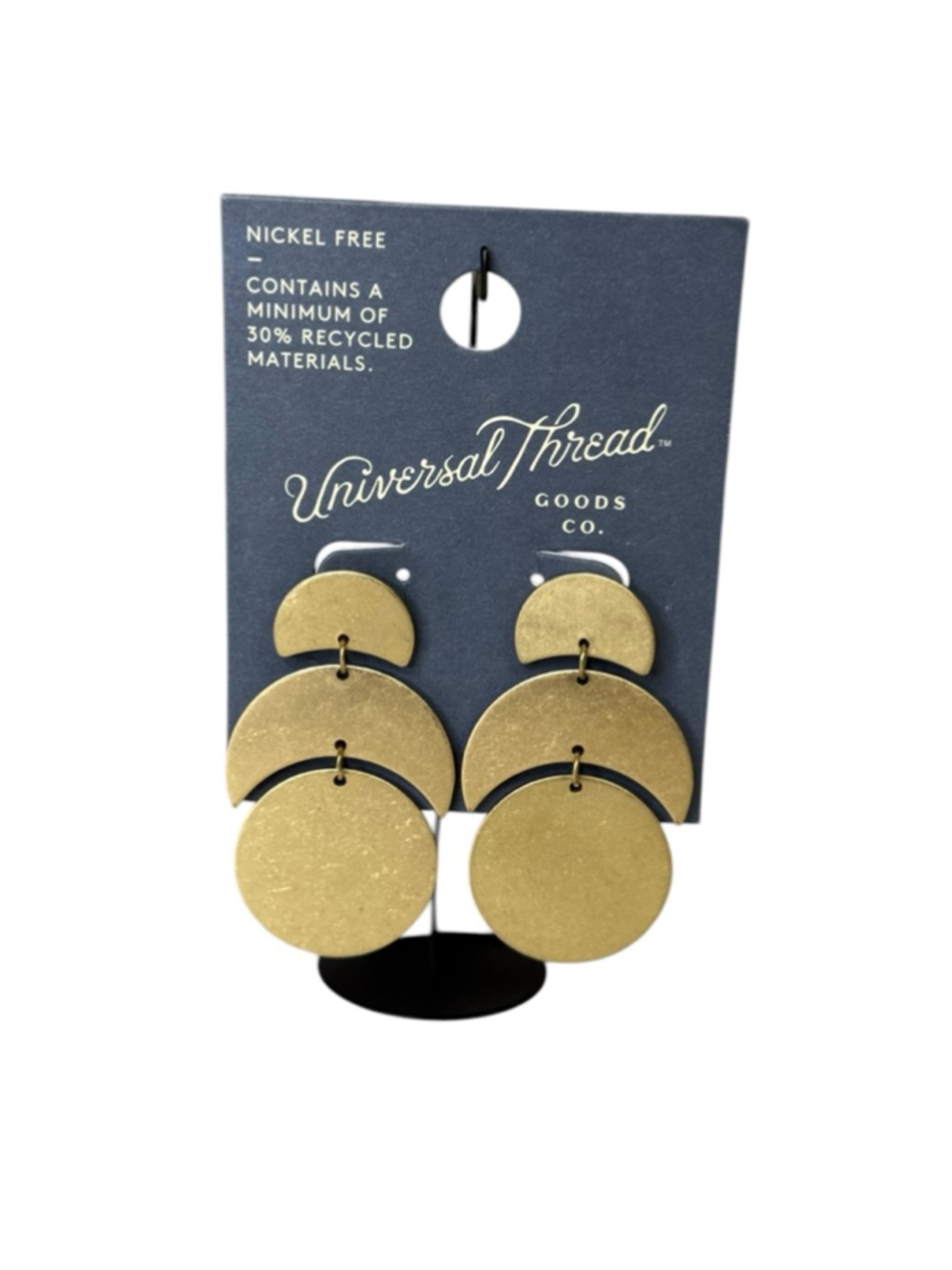 Women's Universal Thread Gold Geometric Drop Earrings One Size